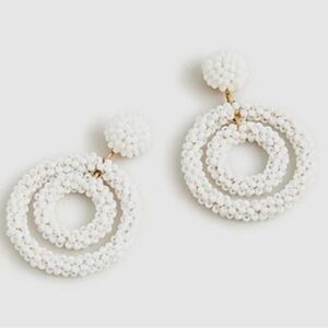 J Crew Factory Boho Beaded Statement Earrings
